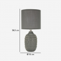 Nachttischlampe aus Keramik und Stoff Points