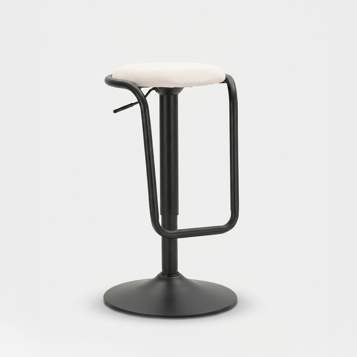 Tabouret de bar pivotant réglable en tissu Destiny