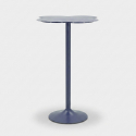 Hoher runder Bartisch aus Metall Clox