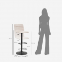 Set de 2 taburetes de bar giratorios, acolchados y regulables High