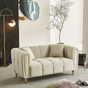 2-Sitzer-Sofa aus Samt mit Kissen Alma