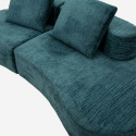 Sofá bouclé de diseño 3 plazas 238 cm Island