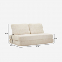 2-Sitzer Schlafsofa aus Bouclé-Stoff Faster
