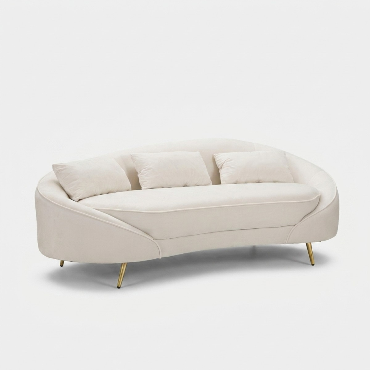 3-Sitzer Sofa aus Stoff, gepolstert, mit Kissen Oslo