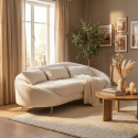 3-Sitzer Sofa aus Stoff, gepolstert, mit Kissen Oslo