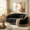 2-Sitzer-Sofa Oslo aus Stoff für das Wohnzimmer, gepolstert