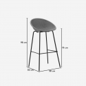 Set de 2 taburetes de bar para interior y exterior en polipropileno Ibiza