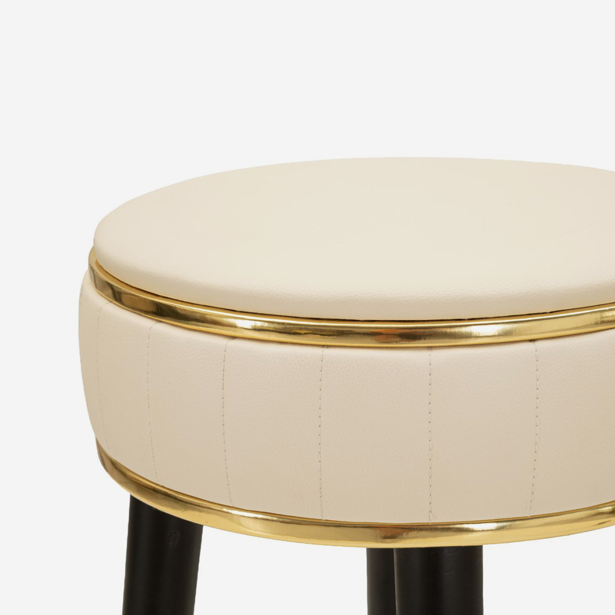 Taburete de bar acolchado en PU y metal London