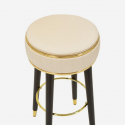 Taburete de bar acolchado en PU y metal London