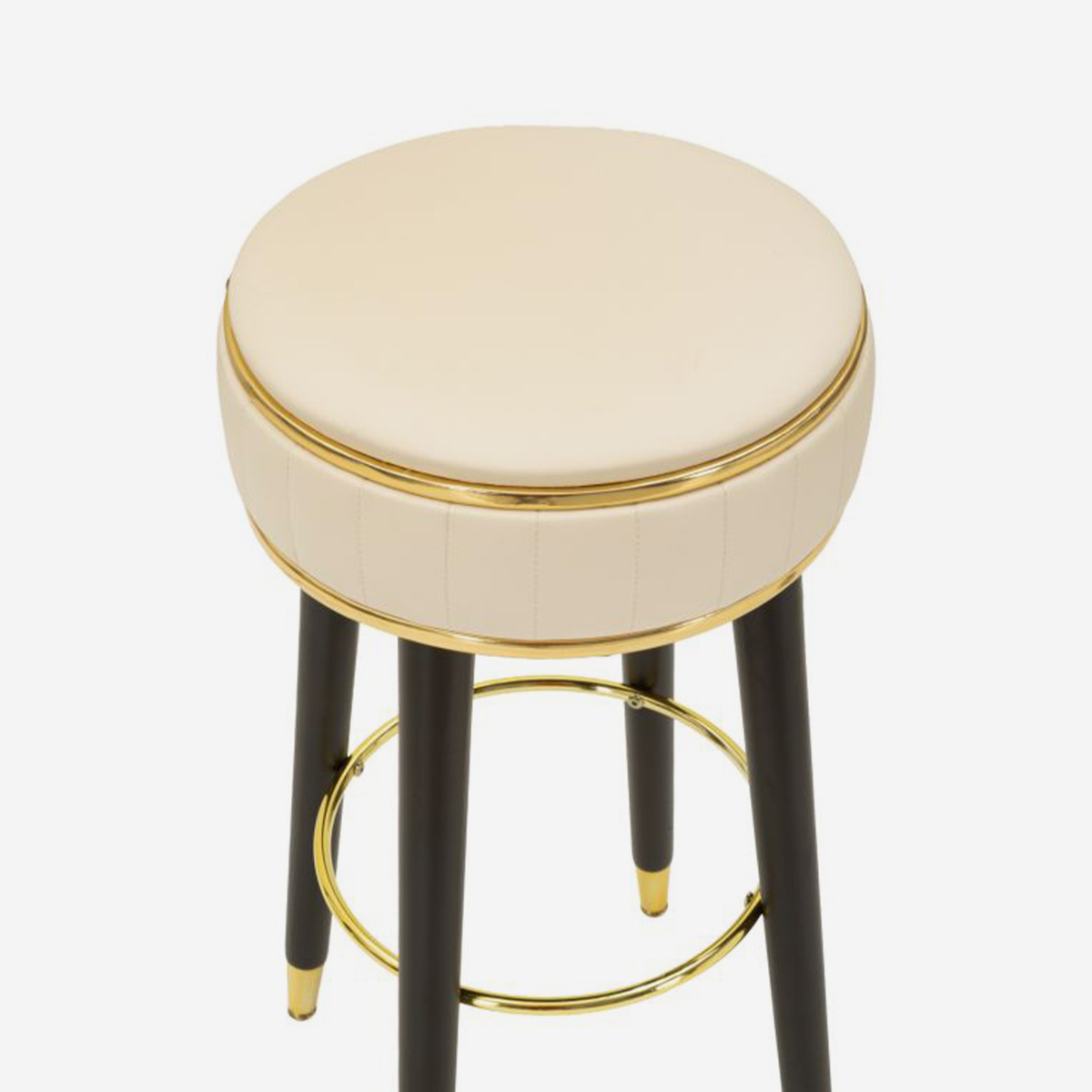 Taburete de bar acolchado en PU y metal London