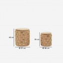 Set de 2 pufs con almacenaje acolchados trenzados Shanty