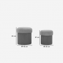Set de 2 pufs baúl tapizados en terciopelo Aspen