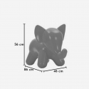 Indoor-Outdoor-Hocker aus Polyethylen Elephant