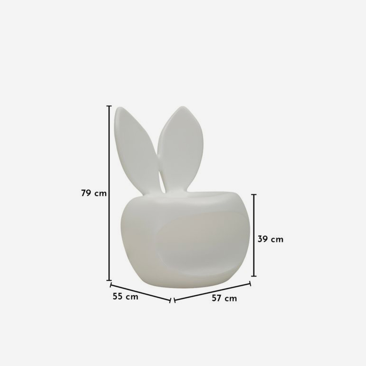 Silla de diseño para interior y exterior en polietileno Bunny
