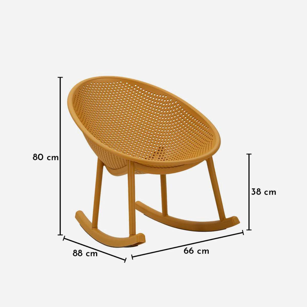 Indoor-/Outdoor-Schaukelstuhl aus Polypropylen Ibiza