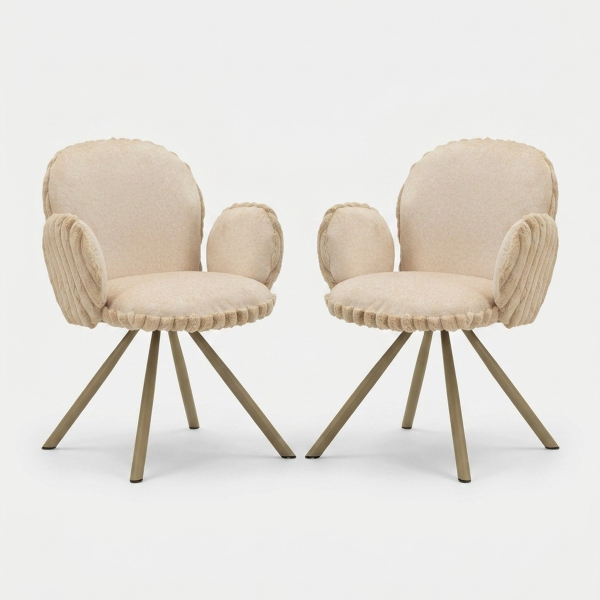 Set de 2 sillas tapizadas con reposabrazos para salón Stoccolma B
