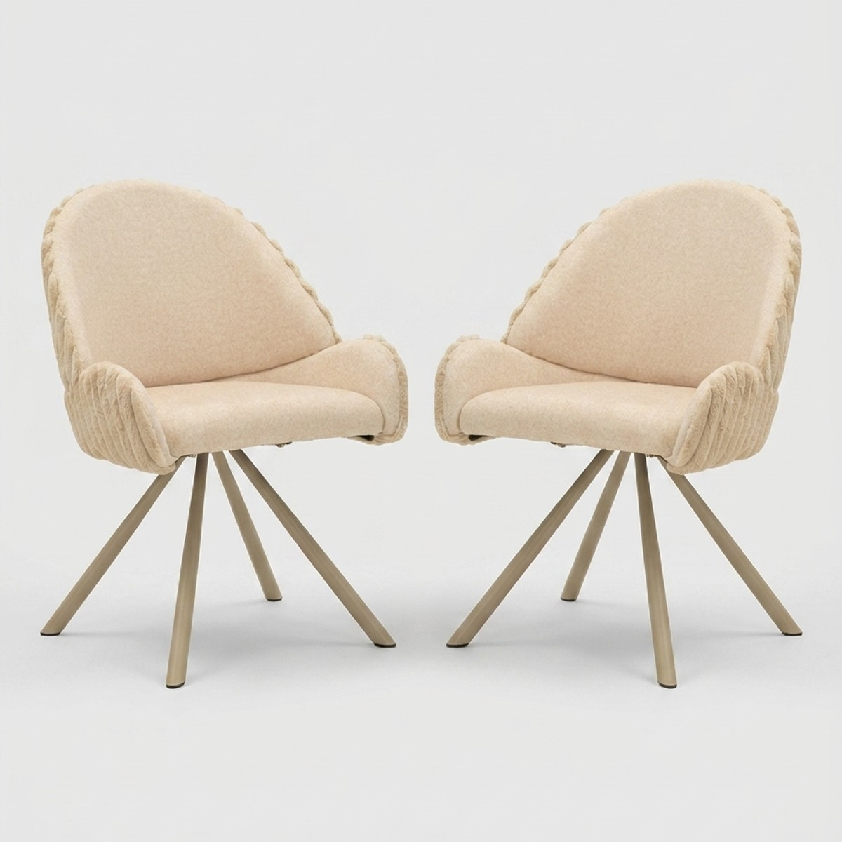 Silla moderna tapizada de tela, juego de 2, Stoccolma A