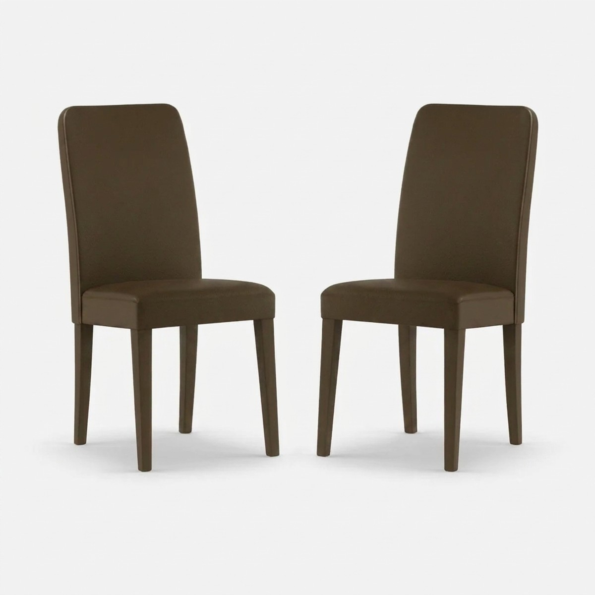 Lot de 2 chaises de salle à manger rembourrées en similicuir Alina