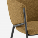 2er-Set gepolsterte Stühle aus Bouclé-Stoff mit Easy-Clean-Bezug Duna