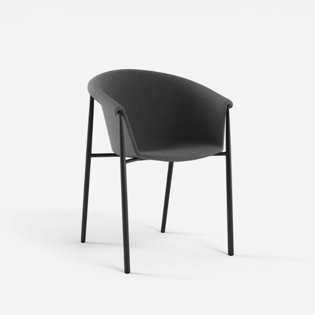 Set de 2 sillas de comedor tapizadas en tela Electra
