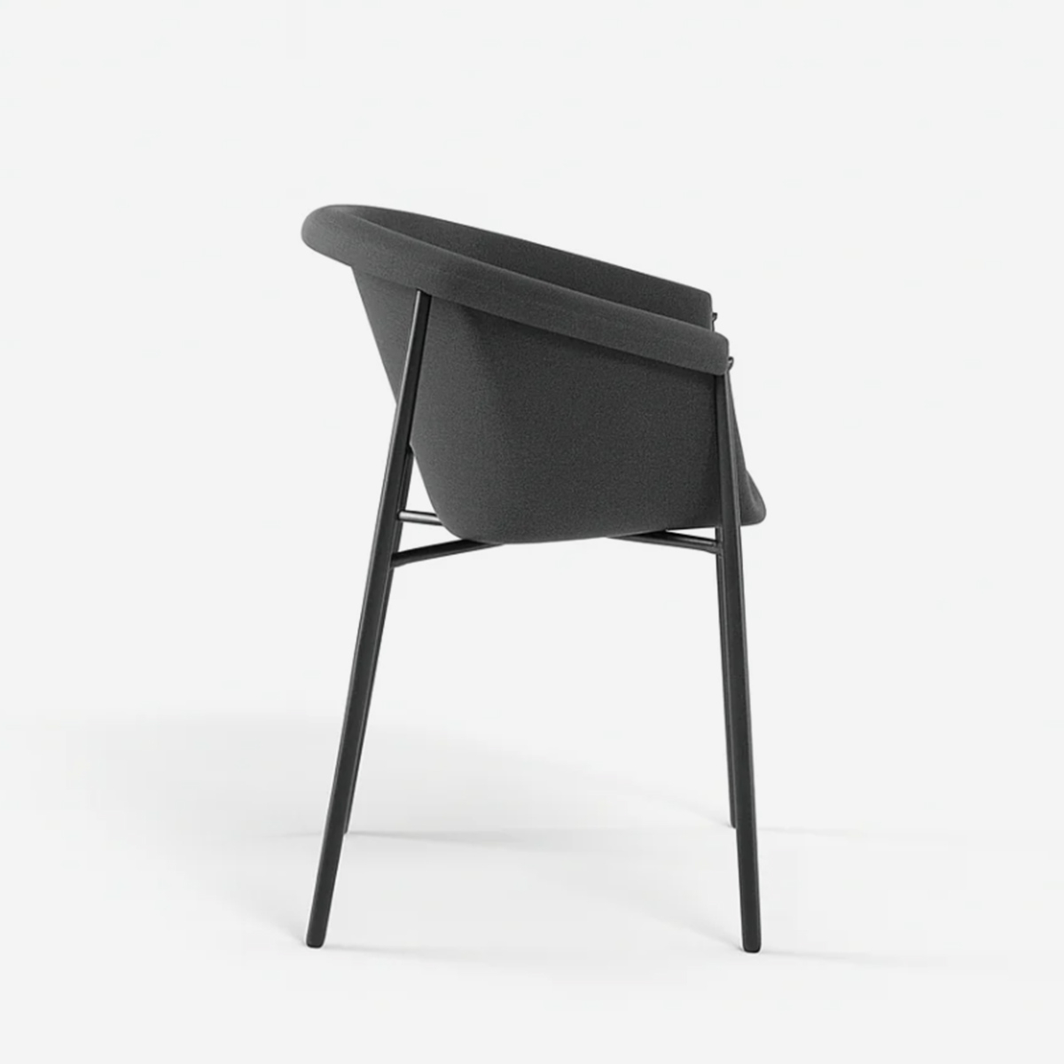 Set de 2 sillas de comedor tapizadas en tela Electra
