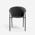 Set de 2 sillas de comedor tapizadas en tela Electra