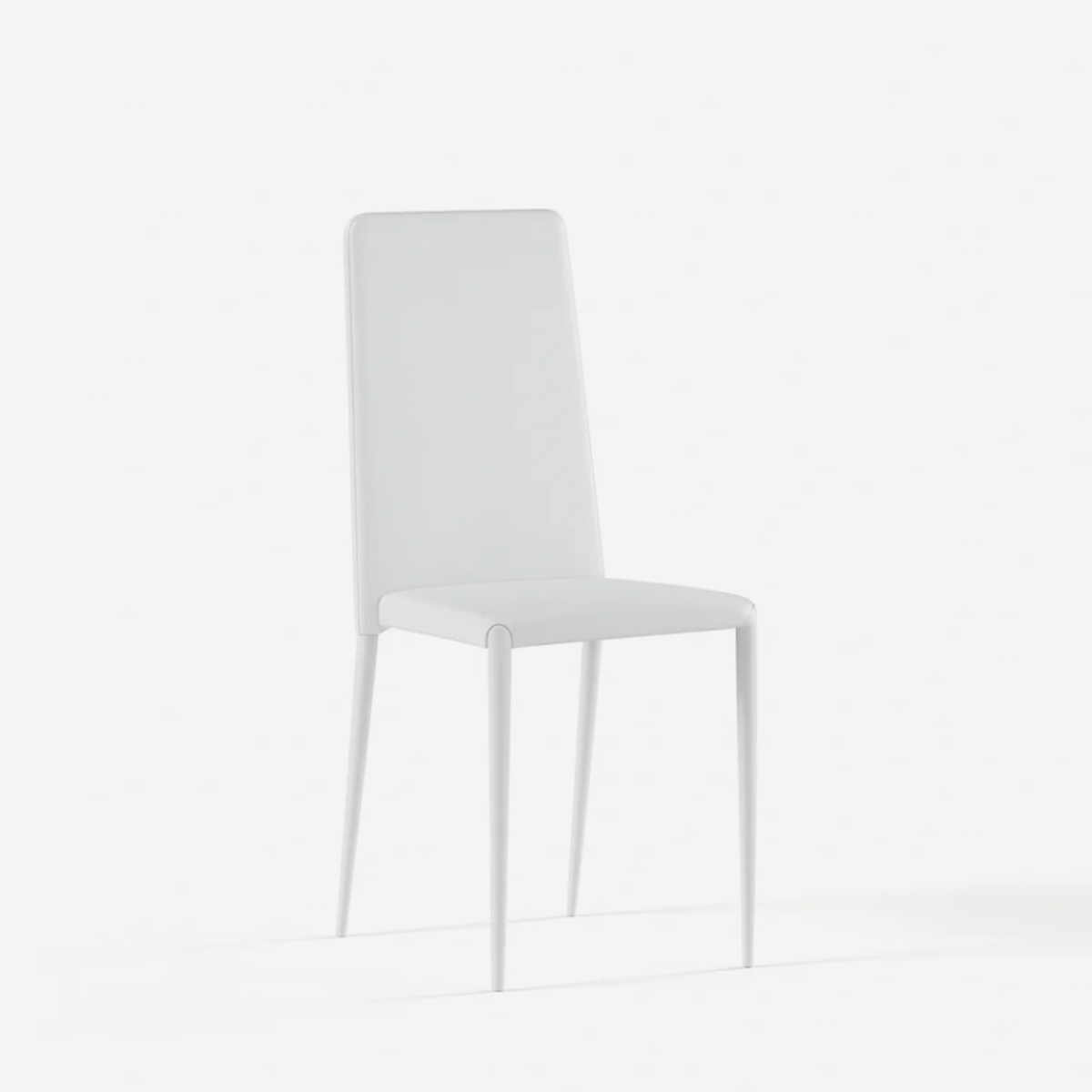 Set de 4 sillas de comedor apilables de polipiel Arianna