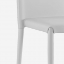 Lot de 4 chaises de salle à manger empilables en similicuir Arianna