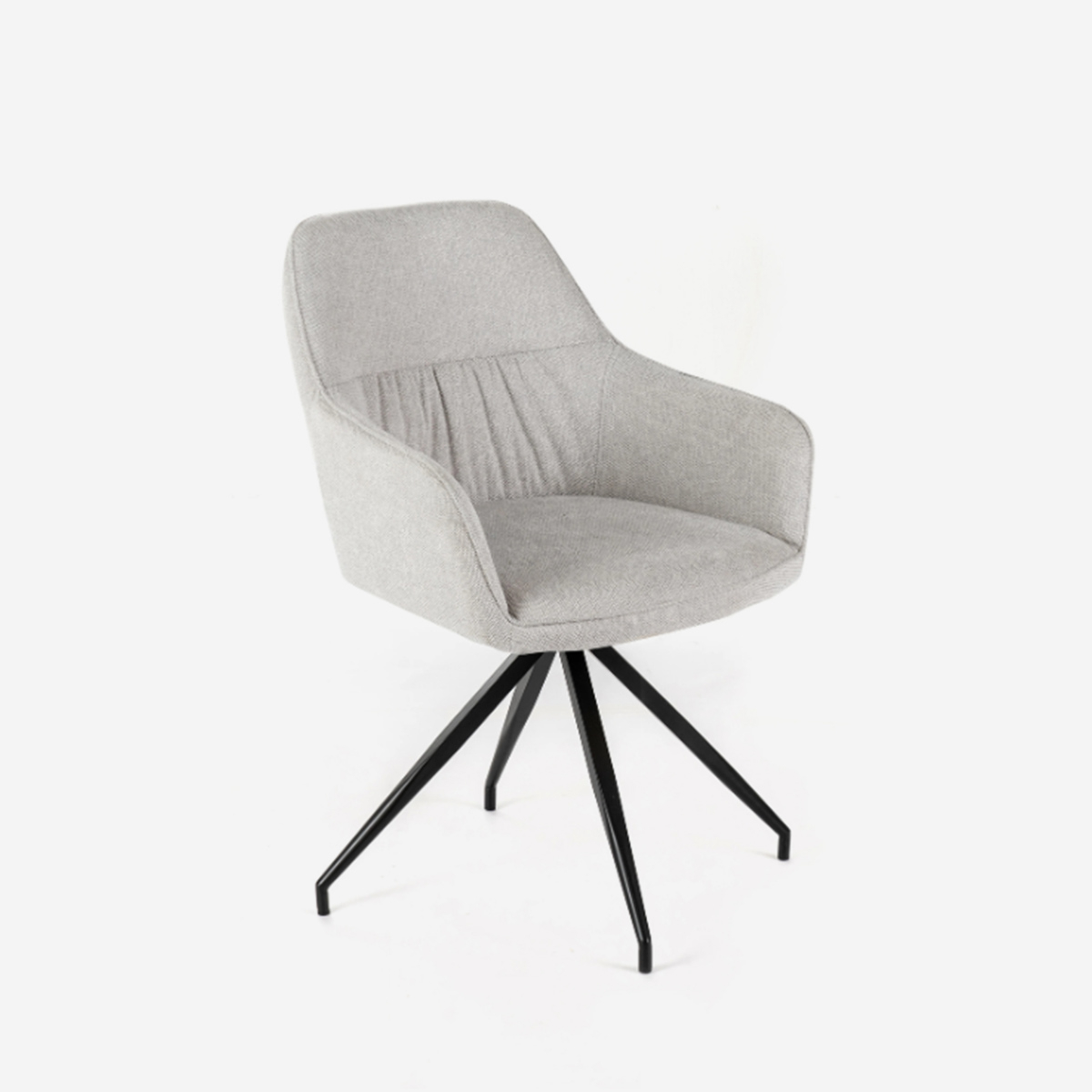 Lot de 2 chaises rembourrées en tissu avec accoudoirs Celeste