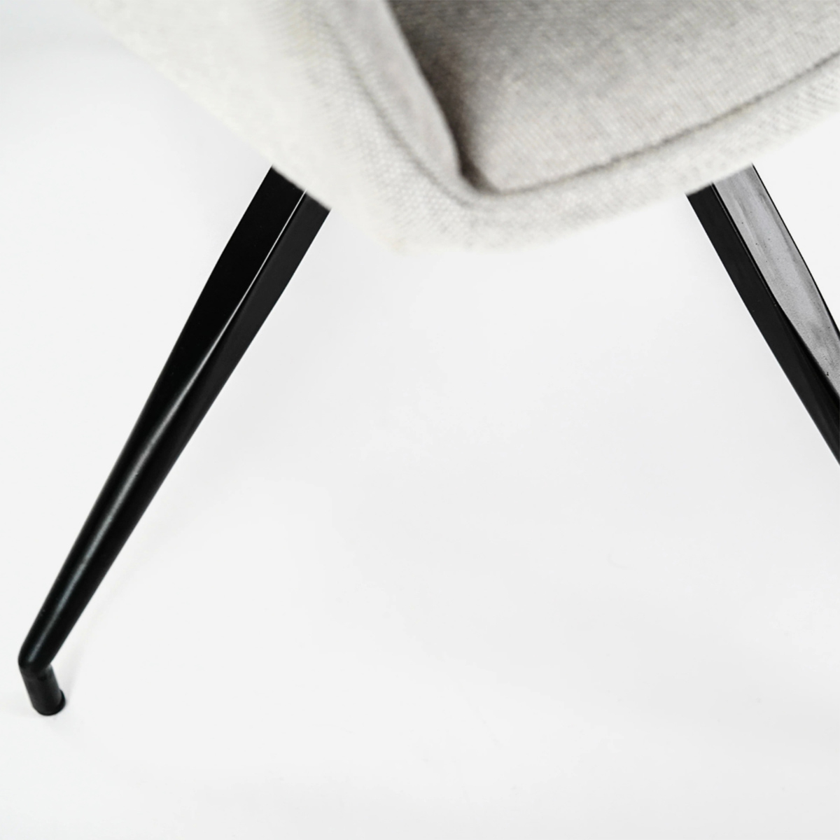 Lot de 2 chaises rembourrées en tissu avec accoudoirs Celeste