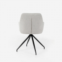 Lot de 2 chaises rembourrées en tissu avec accoudoirs Celeste