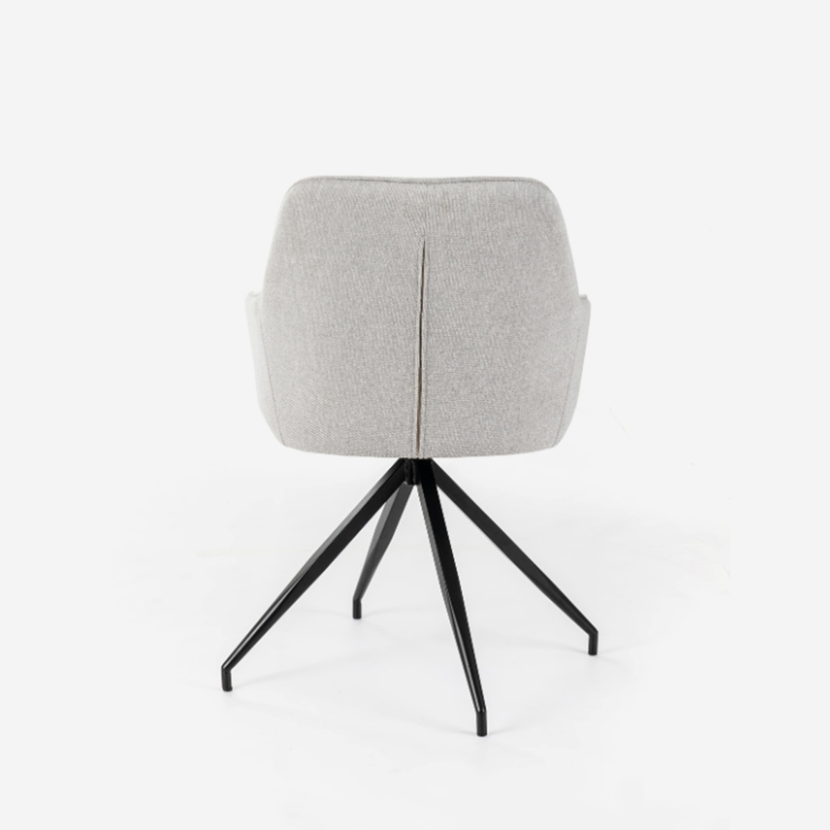 Lot de 2 chaises rembourrées en tissu avec accoudoirs Celeste