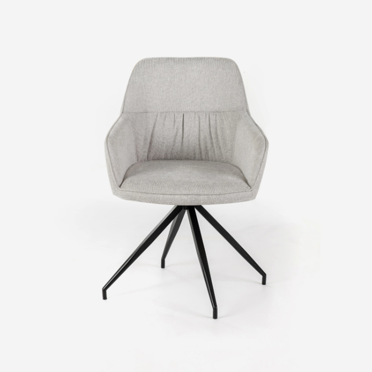 Lot de 2 chaises rembourrées en tissu avec accoudoirs Celeste