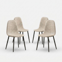 Set de 4 sillas de comedor acolchadas en ratán sintético Vienna
