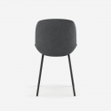 Set de 4 sillas de comedor tapizadas en tela Adhara
