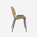 Set 4 sedie da pranzo imbottite soft-touch Callisto