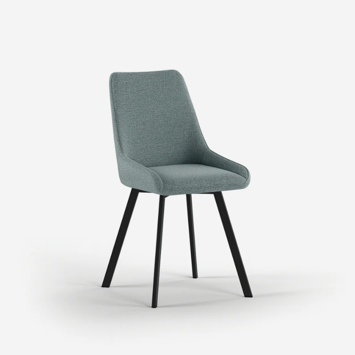Lot de 4 chaises rembourrées en microfibre avec pieds en métal Artemis