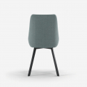 Lot de 4 chaises rembourrées en microfibre avec pieds en métal Artemis