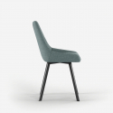 Lot de 4 chaises rembourrées en microfibre avec pieds en métal Artemis