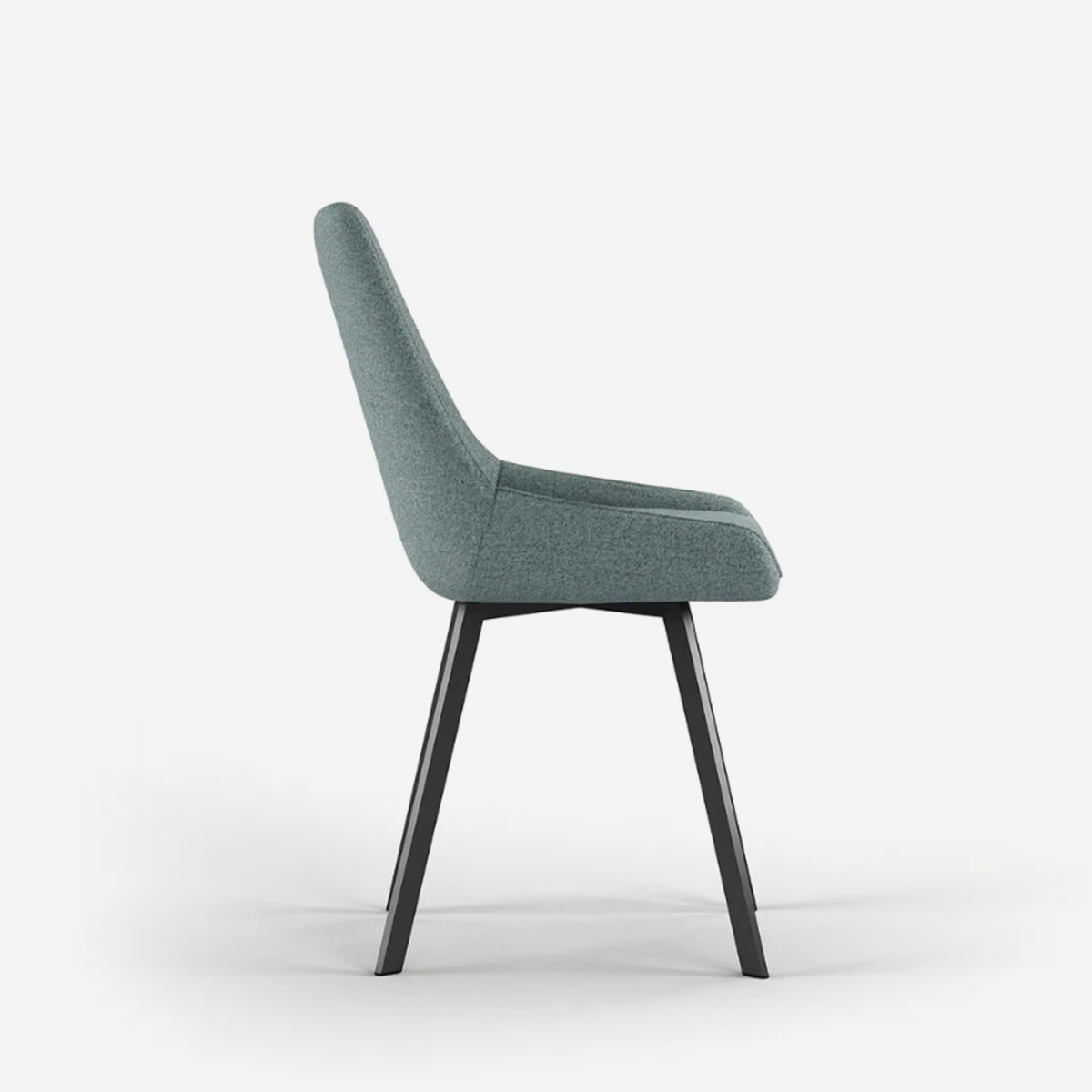 Lot de 4 chaises rembourrées en microfibre avec pieds en métal Artemis