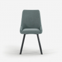 Lot de 4 chaises rembourrées en microfibre avec pieds en métal Artemis