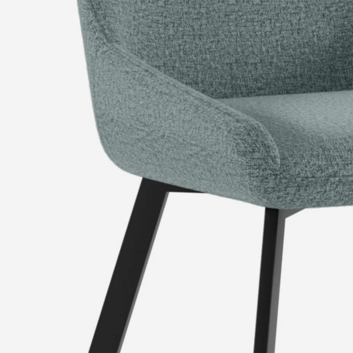 Lot de 4 chaises rembourrées en microfibre avec pieds en métal Artemis