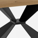 Ausziehbarer Tisch aus Holz und Metall 160/240x90 Taurus