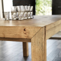 Table de salle à manger extensible en bois 160/240x90 Hunter