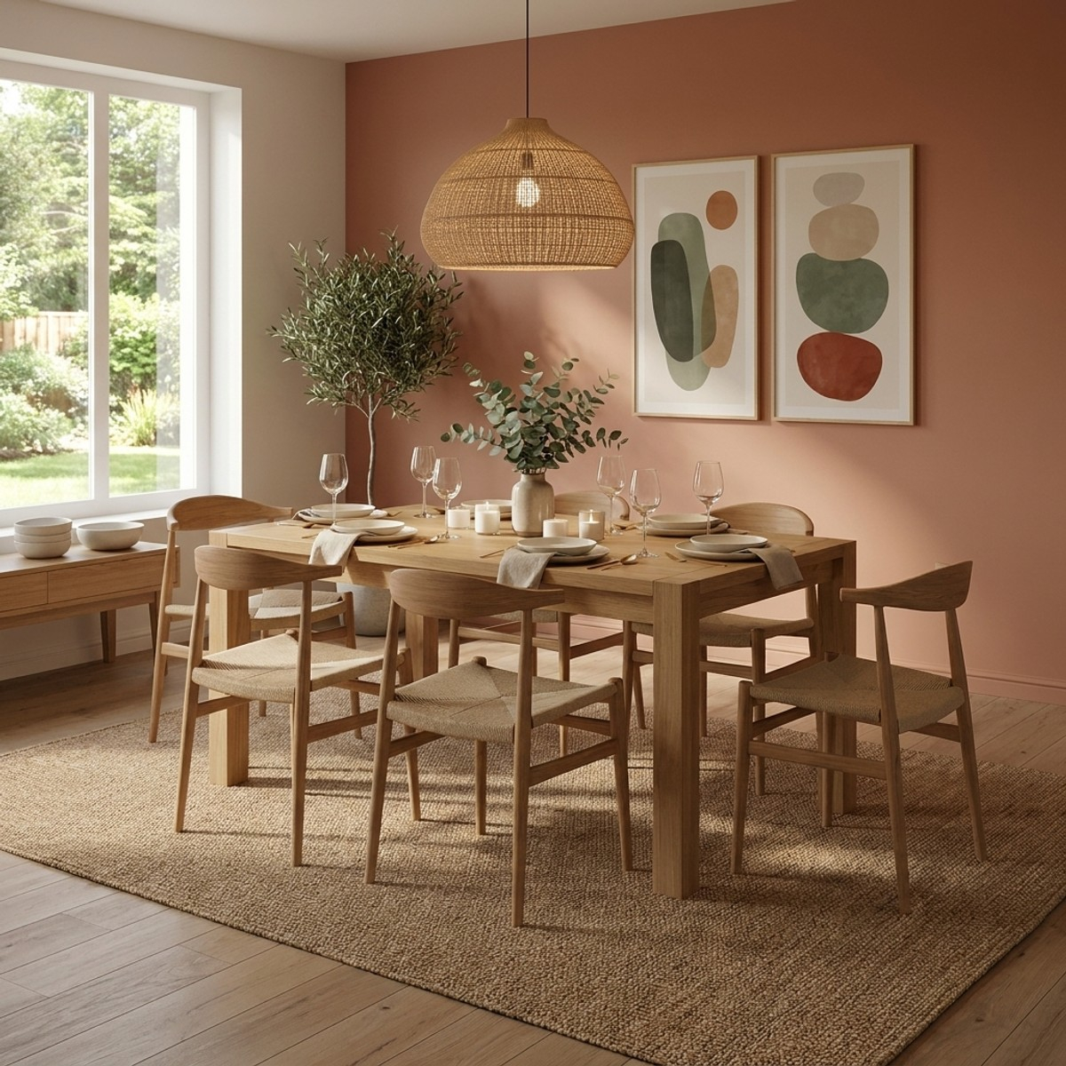 Mesa de comedor extensible de madera 160/240x90 Hunter