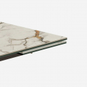 Ausziehbarer Keramik-Esstisch mit Metallgestell 160/240x90 Hover