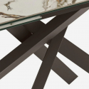 Ausziehbarer Keramik-Esstisch mit Metallgestell 160/240x90 Hover