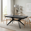 Mesa extensible de cerámica y metal 160/240x90 Iulius