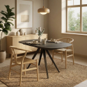 Tavolo allungabile in ceramica per sala da pranzo Spin