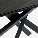 Ausziehbarer Keramik-Esstisch mit Metallgestell 160/240x90 Axis